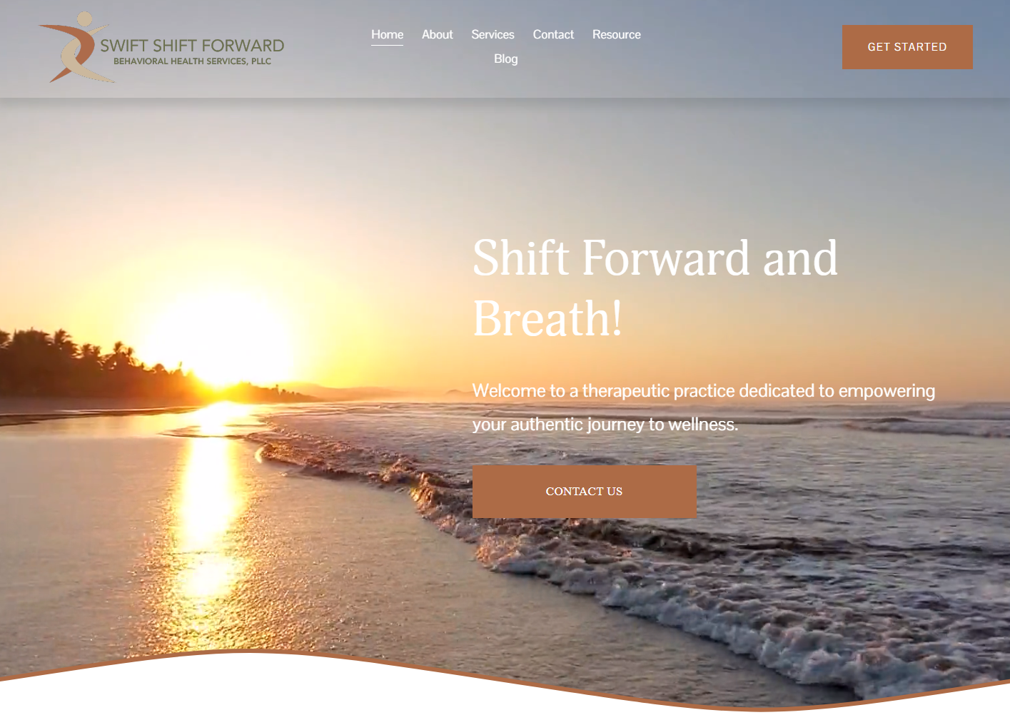 swift shift forward website front page